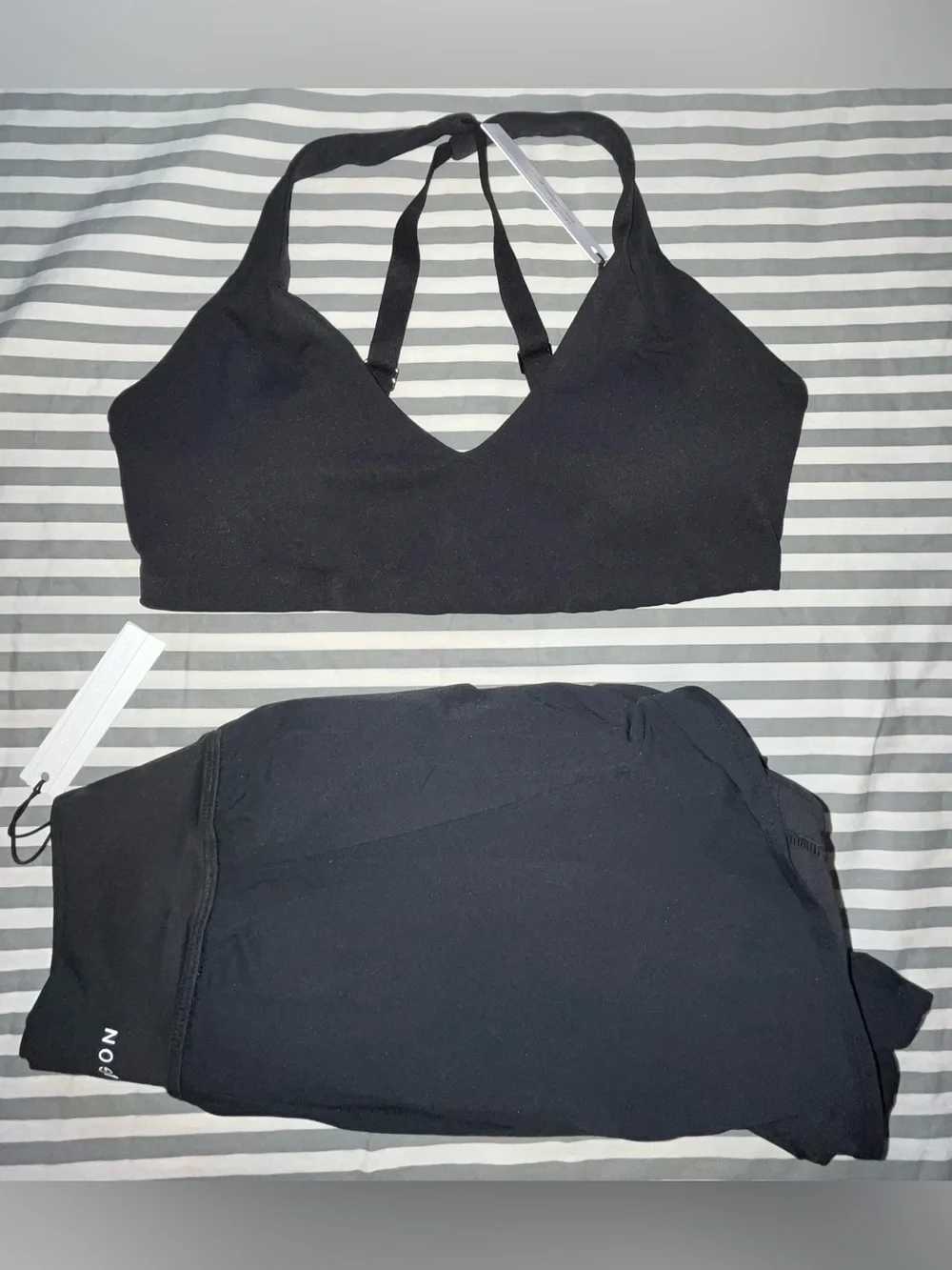 Paragon Fitwear RecStretch Apex Sports Bra & AirLift Track Short in Black Size M